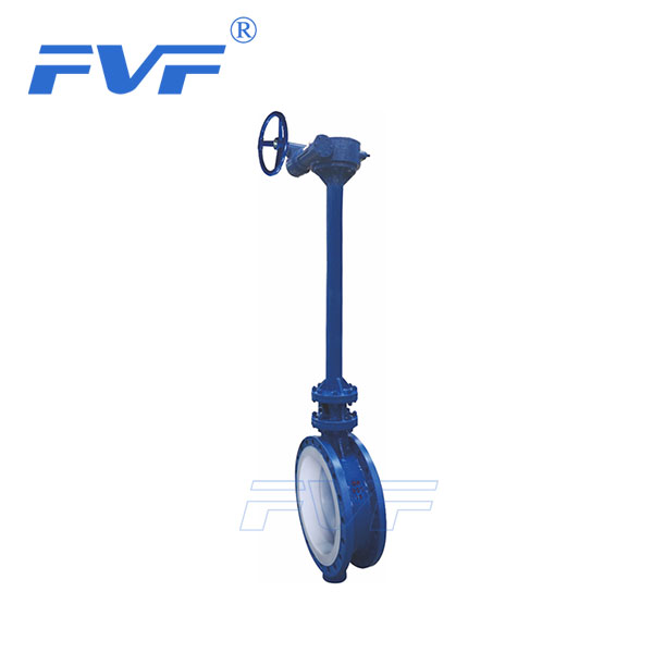 PFA Lined Flanged Type Butterfly Valve With Extension Bar