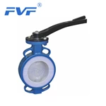 PFA Lined Wafer Type Butterfly Valve