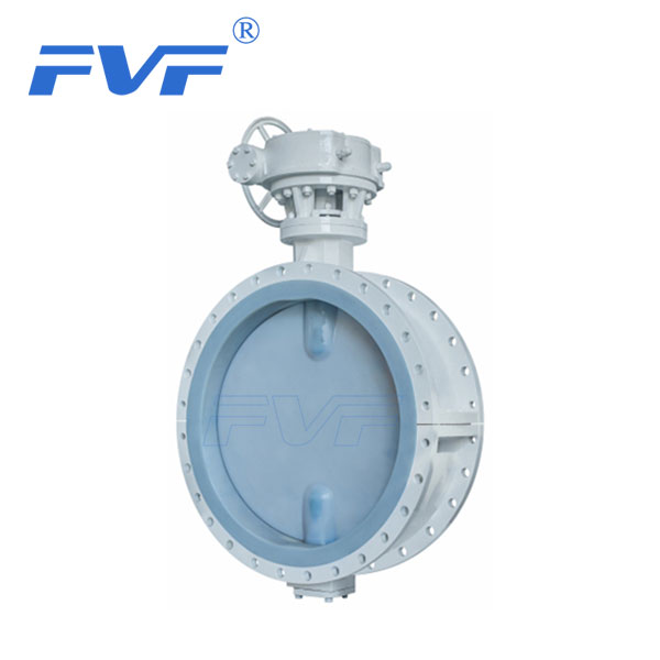 PFA Lined Worm Gear Butterfly Valve With Flange Connection