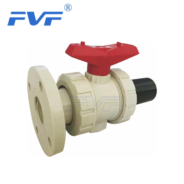 PPH/PE Thermoplastic Ball Valve With Flang and Socket Ends
