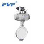 PTFE Lined Wafer Type Pneumatic Regulating Butterfly Valve