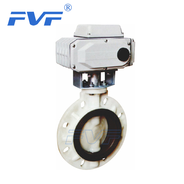PVDF Electric Wafer Butterfly Valve