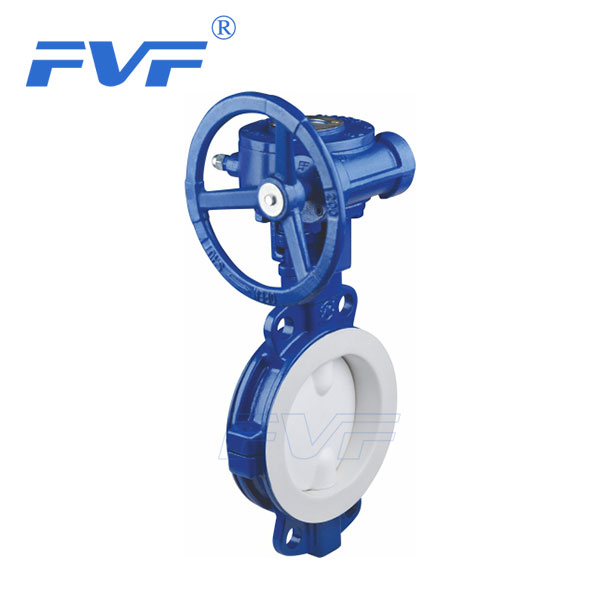 Worm Gear Operated PTFE/PFA Lined Butterfly Valve
