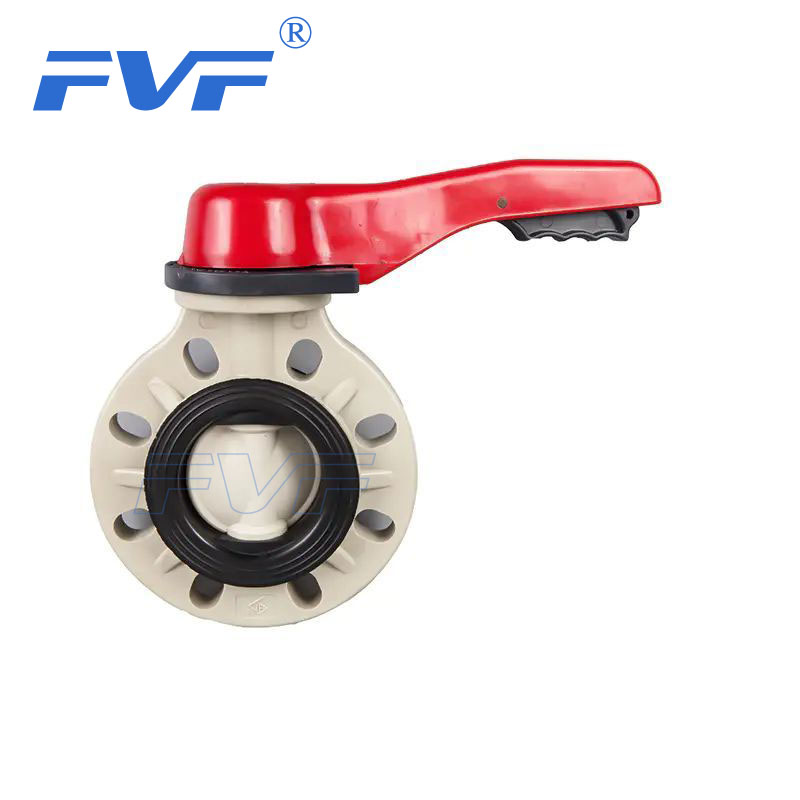 PPH Thermoplastic Wafer Lever Butterfly Valve