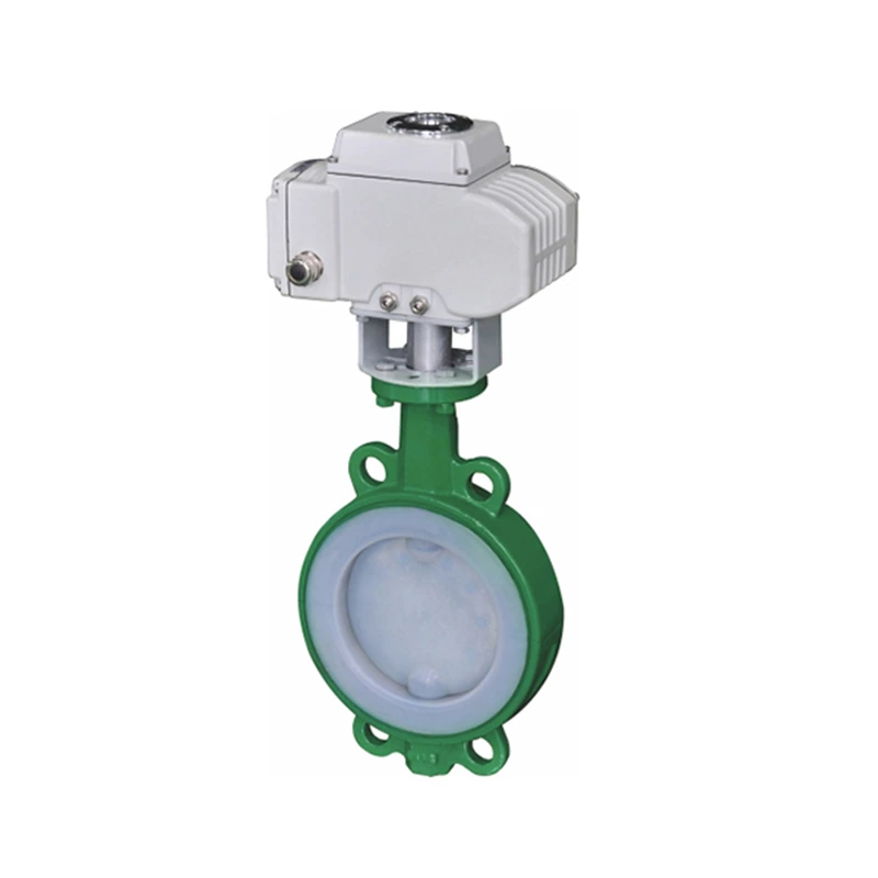 Fluorine Lined Electric Wafer Butterfly Valve