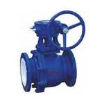 Fluorine Lined Worm Gear Ball Valve