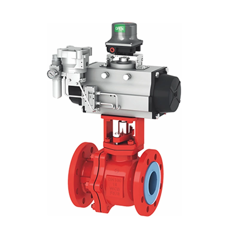 PFA Lined Pneumatic Ball Valve