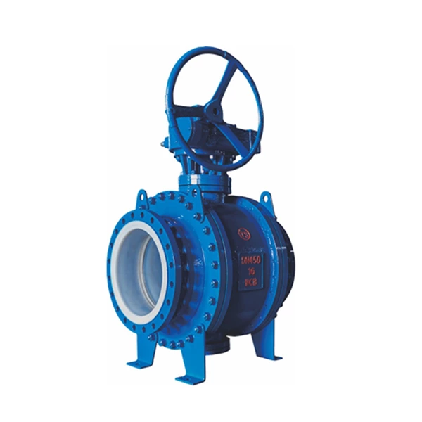 PFA Lined Worm Gear 3-Piece Ball Valve