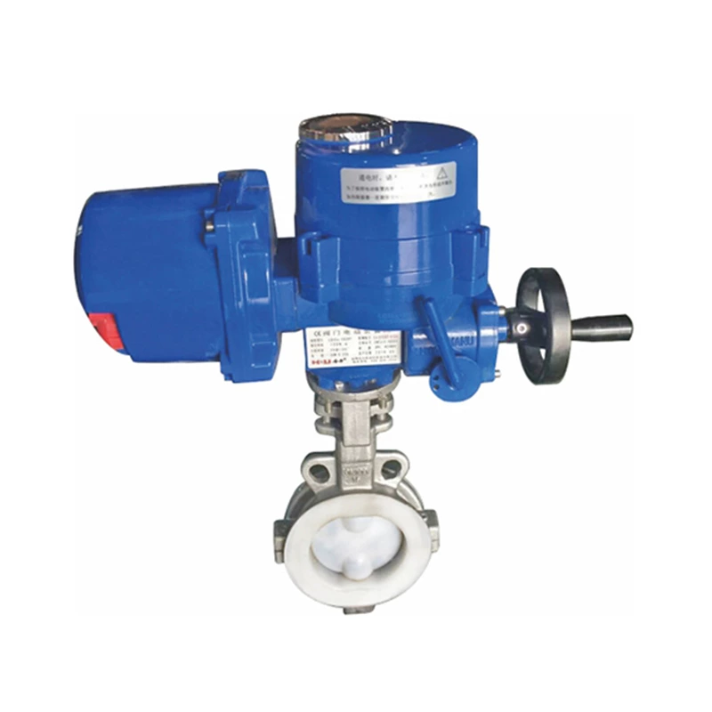 PTFE Lined Electric Flange Type Butterfly Valve