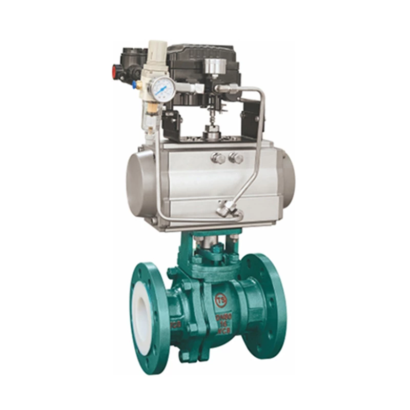 PTFE Lined Pneumatic Ball Valve