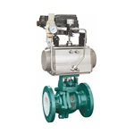 PTFE Lined Pneumatic Ball Valve