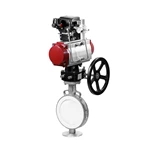 PTFE Lined Pneumatic Wafer Butterfly Valve