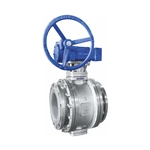 Worm Gear Operated PFA PTFE FEP Lined 3PC Ball Valve