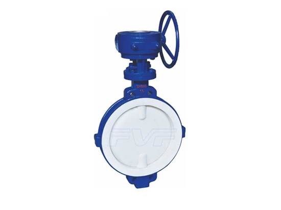 Fluorine Lined Wafer Type Butterfly Valve Details